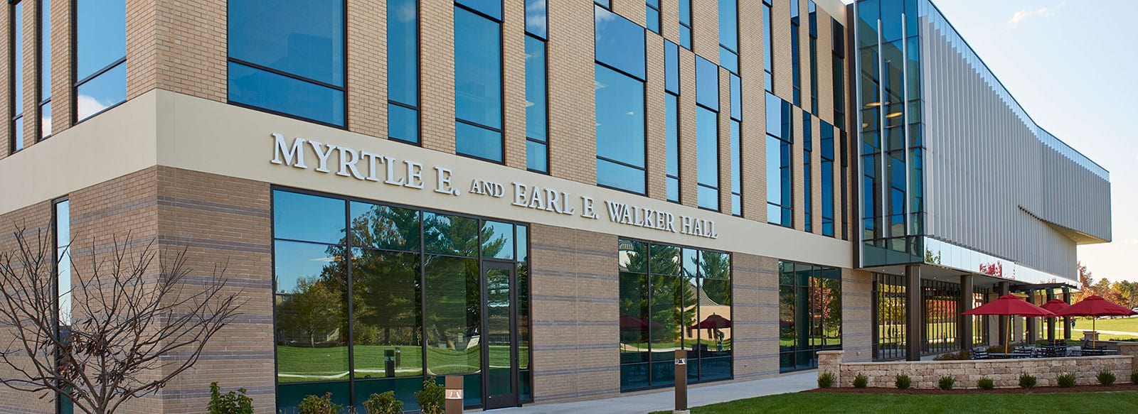 Exterior shot of Walker Hall