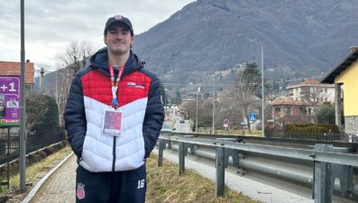 Photo of Max Wagener, of Maryville M1 Hockey, in Italy.